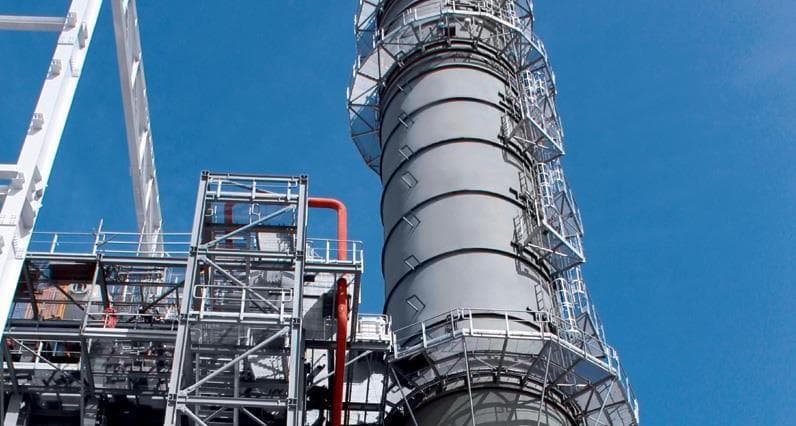 Estructura de la turbina de gas 9HA.01 de GE en la Central Eléctrica de Kazán-3