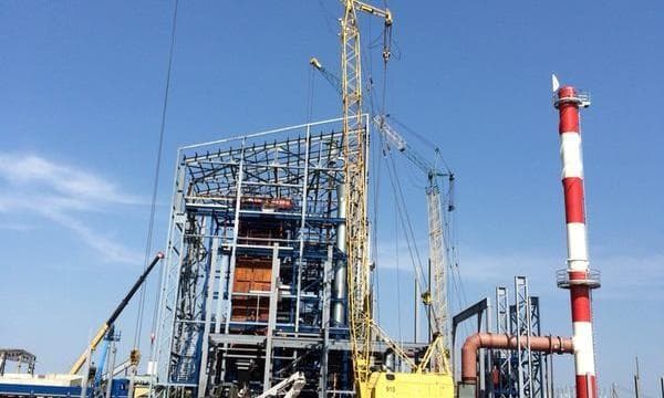 Vista aérea de la central eléctrica de biomasa en Sýktyvkar