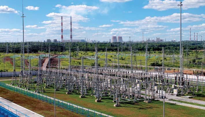 Vista aérea de la subestación Beguíshevo de 220 kV