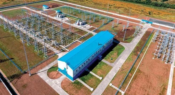 Patio de aparamenta de la subestación Beguíshevo de 220 kV