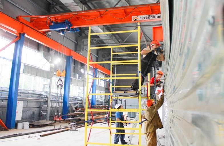 Interior de una central térmica modular en Kotovsk