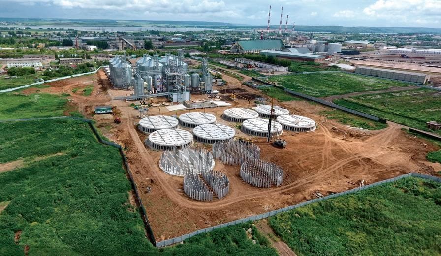 Vista aérea del Parque Agroindustrial Zaman en Zainsk