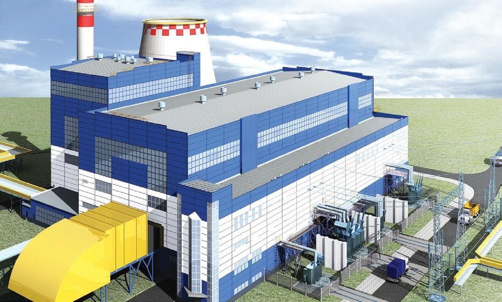 Render de diseño de central industrial de TatBelEnergoProject