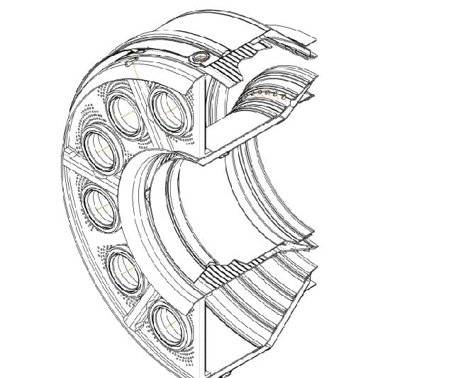 Render de la cámara de combustión Taurus 60